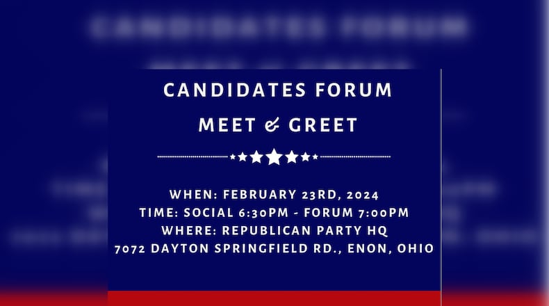 Candidates will speak with voters at an upcoming forum. Contributed
