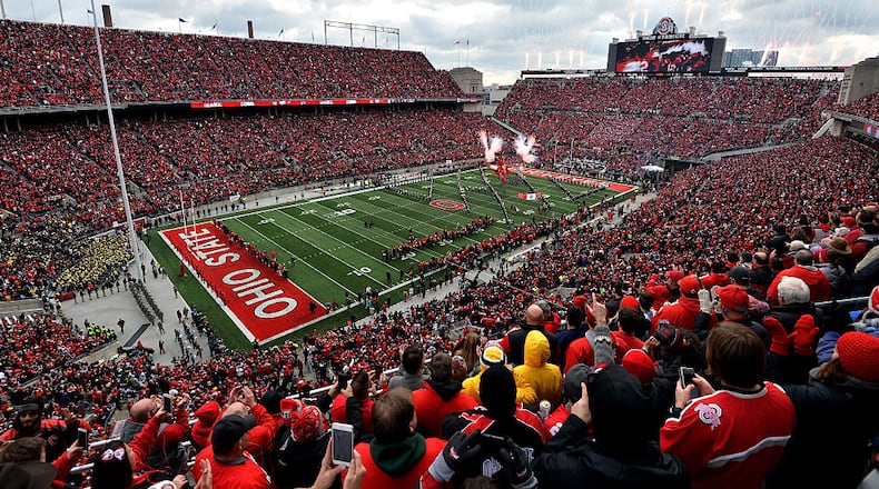 COLUMBUS, OH - NOVEMBER 26:   A general view of Ohio Stadium prior to the game between the Michigan Wolverines and Ohio State Buckeyes on November 26, 2016 in Columbus, Ohio.  (Photo by Jamie Sabau/Getty Images)