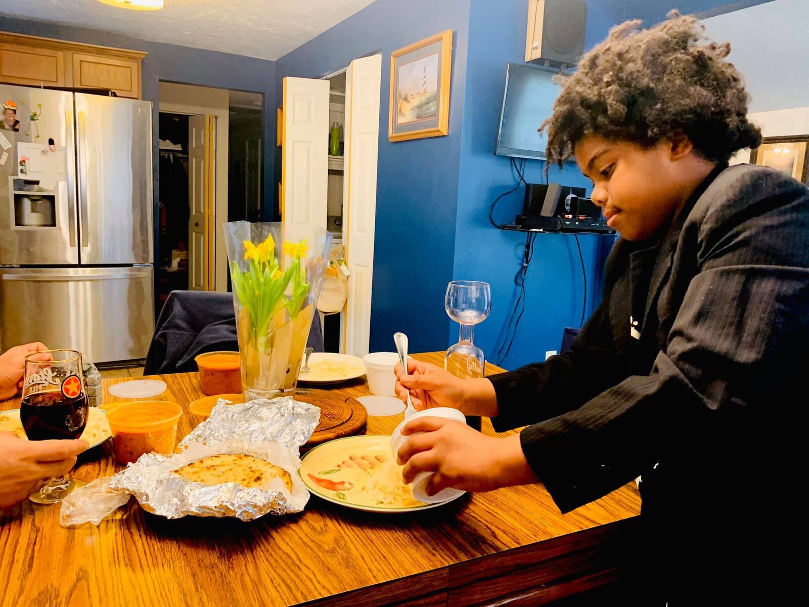 Myla Cardona-Jones  gave her 8-year-old son, Geo, a great review even though he ate off of her plate and ate the dessert himself.