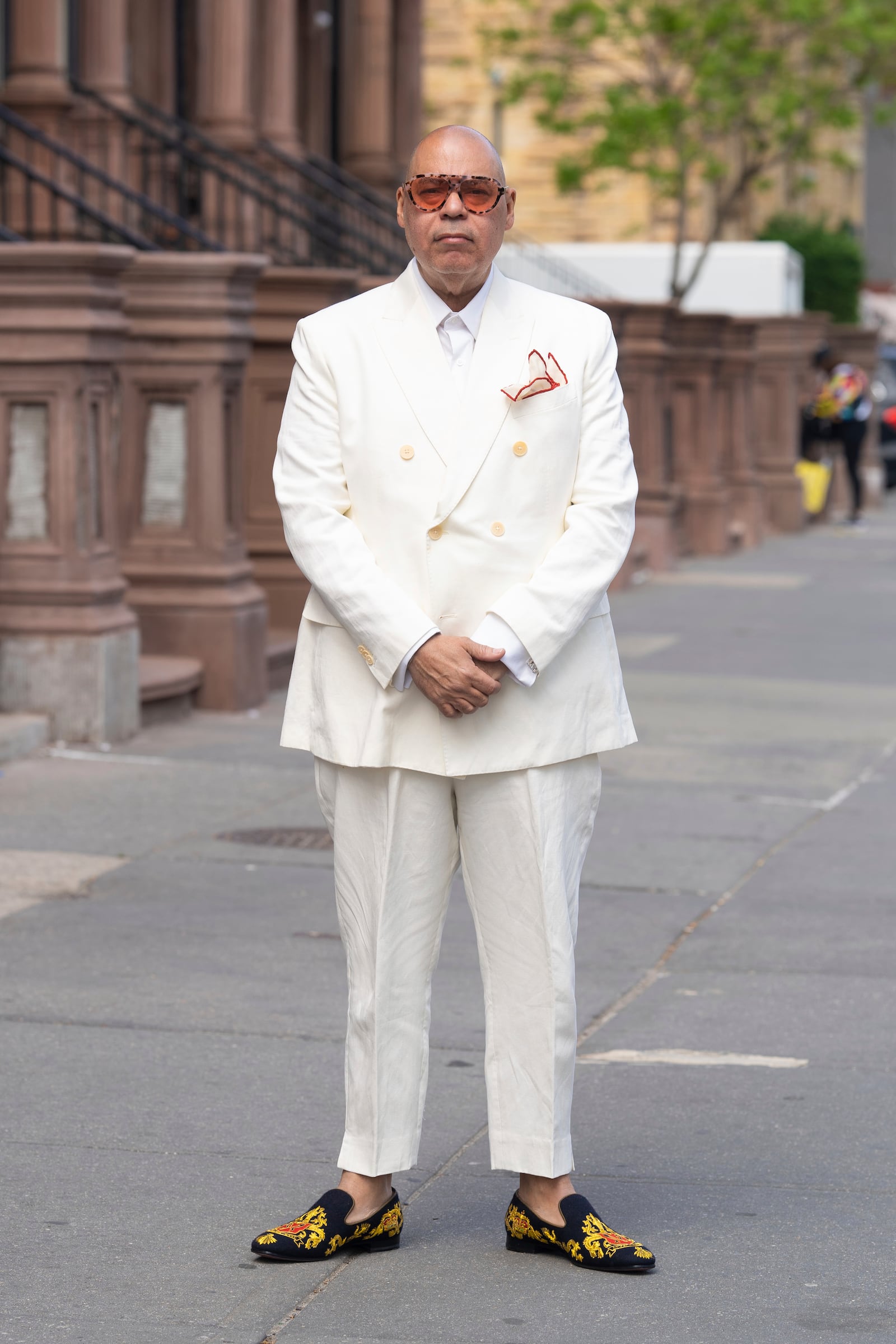 Entrepreneur and co-owner of Harlem Haberdashery, Guy Wood, poses for a portrait on Thursday, May 1, 2025, in New York. (AP Photo/Gary Gerard Hamilton)