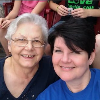 Frieda Patrick (left) was a dedicated caregiver for her husband. Daughter Sher Patrick-Hauser (right) said "My mom was an amazing caregiver for my dad, and she sacrificed a lot." CONTRIBUTED