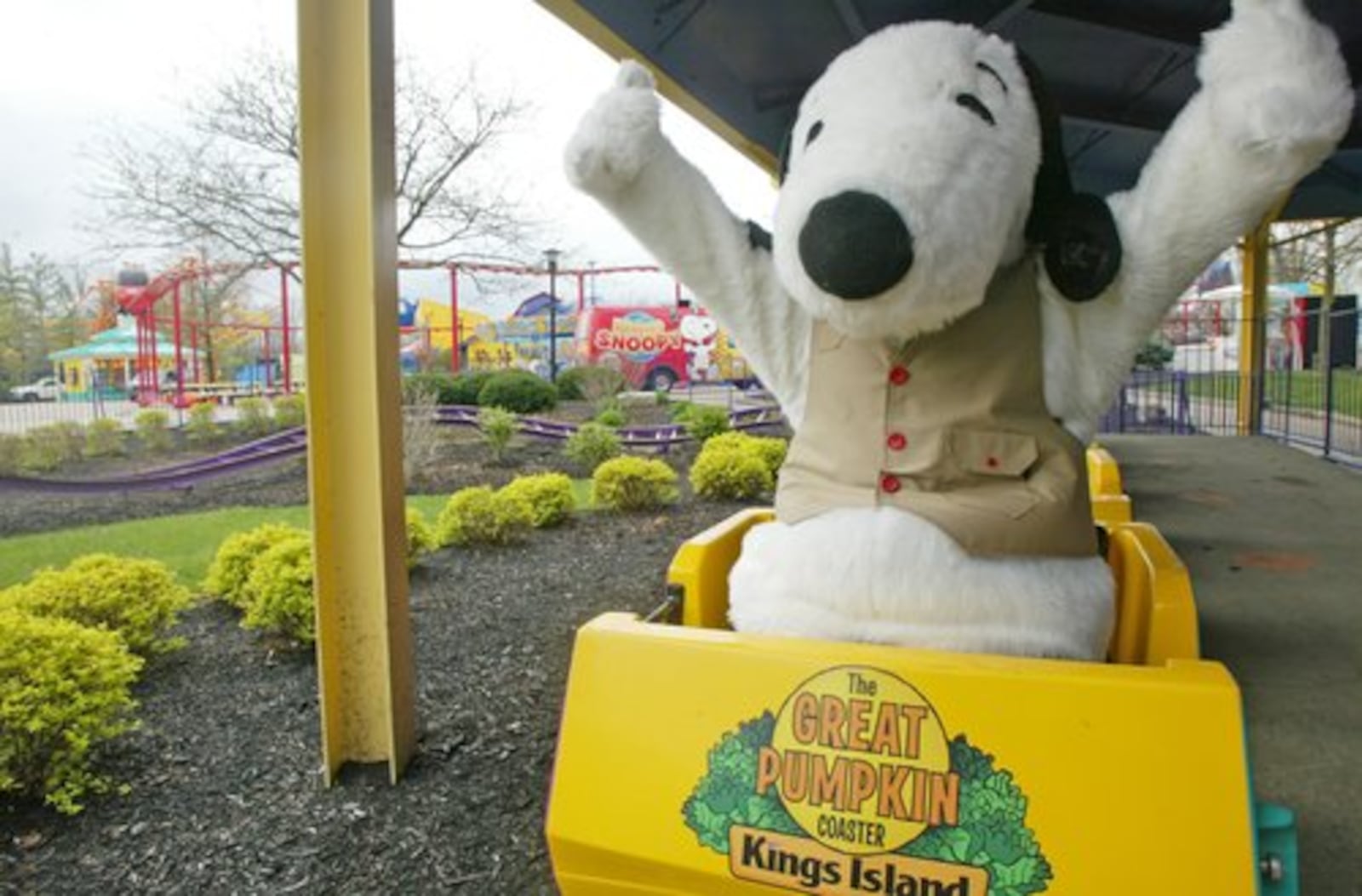 Photo taken to promote the opening of Kings Island's Planet Snoopy in April 2010. Photo by Apryl Pilolli