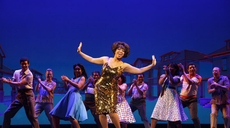 Chester Gregory as Berry Gordy (center right) and cast of MOTOWN THE MUSICAL First National Tour. Jeremy Gaston is in the cast in the background. Contributed photo
