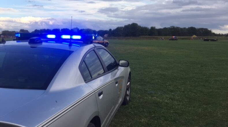 Emergency crews respond to Young’s after a woman was injured. Staff photo