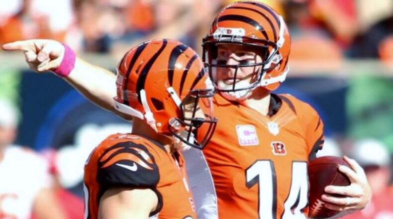 Cincinnati Bengals quarterback Andy Dalton. DAVID JABLONSKI/STAFF