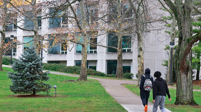 Wittenberg University students walks across campus Friday, Nov. 15, 2024. BILL LACKEY/STAFF