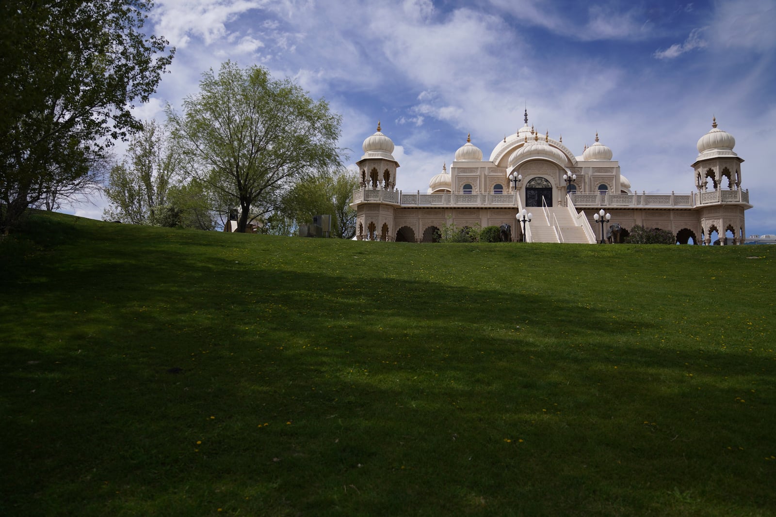 The Shri Shri Radha Krishna Temple in Spanish Fork, Utah, on Friday, April 25, 2025. (AP Photo/Jessie Wardarski)