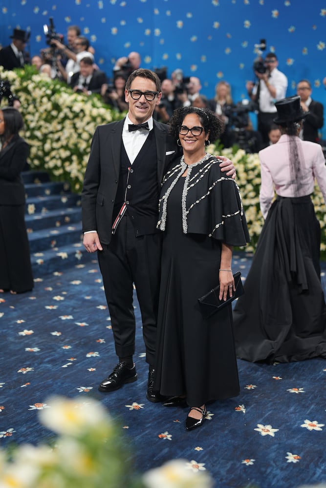 Carl Wennerlind and Monica L. Miller at the Metropolitan Museum of Art's Costume Institute benefit gala in New York, May 5, 2025. (Amir Hamja/The New York Times)