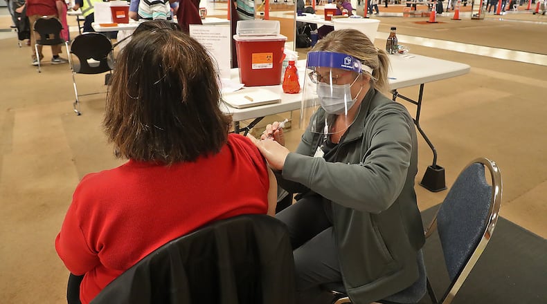 Clark County Combined Health District Commissioner Charles Patterson said the health district will hold its last vaccination clinic at the former JCPenney building in the Upper Valley Mall on May 27. Thursday. BILL LACKEY/STAFF