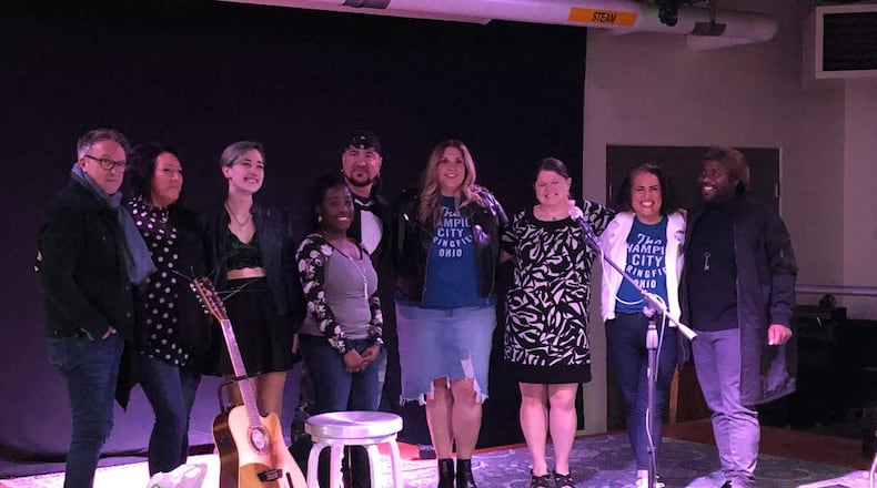 Seven of the eight cast members along with David Brown of The Harmony Project reunited for the ABC TV premiere of "Finding Harmony" on Wednesday evening, a pilot show that featured Springfield and several community members. Cast members and others held a watch party at Mother Stewart's Brewing Co. to celebrate.