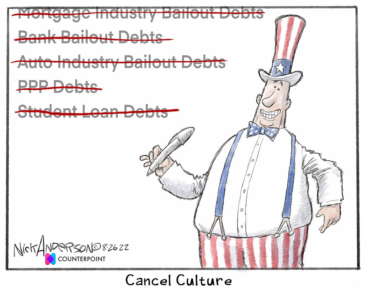 WEEK IN CARTOONS: Student loans, redacted affidavit, Fauci and more