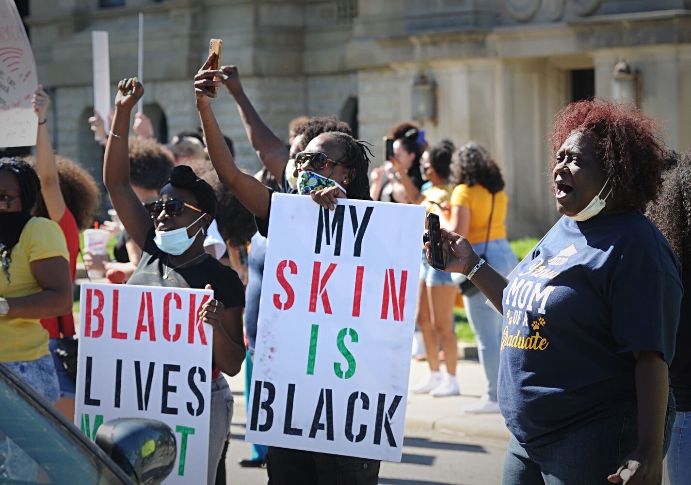 Protesters gather in Springfield today