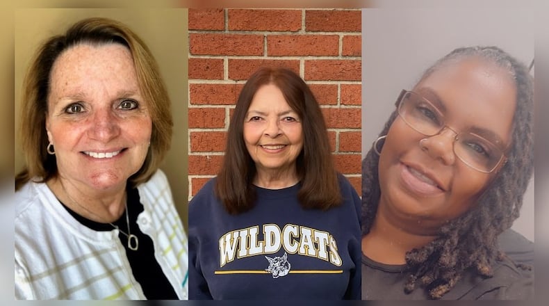 Carol Dunlap (left), Susan Samuels (middle), and Stephanie Stephens (right) are running for seats on the Springfield City School District Board of Education.