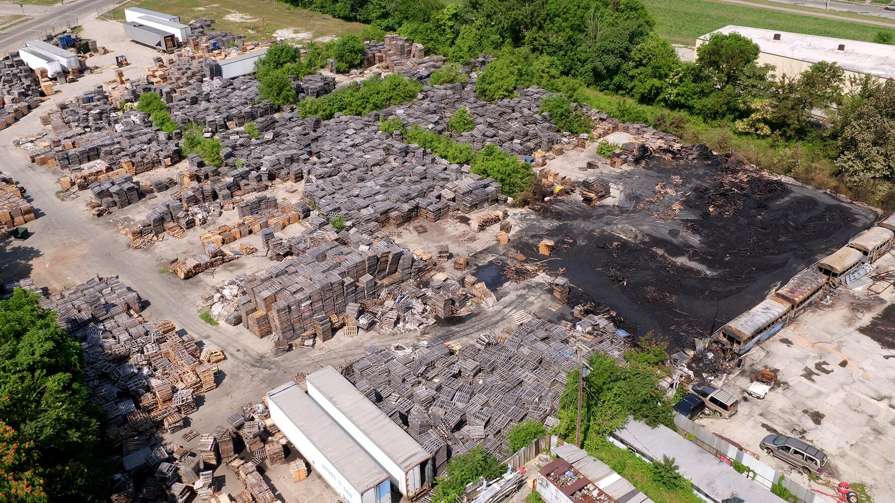 PHOTOS: What Springfield pallet yard looks like after fire