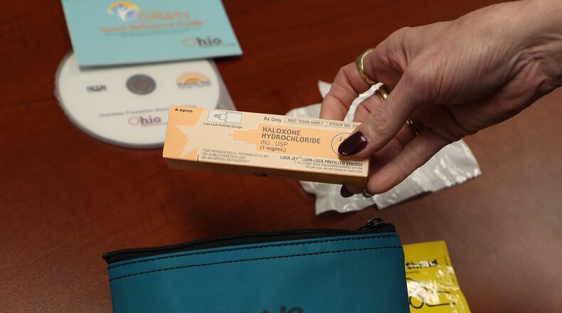 A Project DAWN narcan kit. BILL LACKEY/STAFF