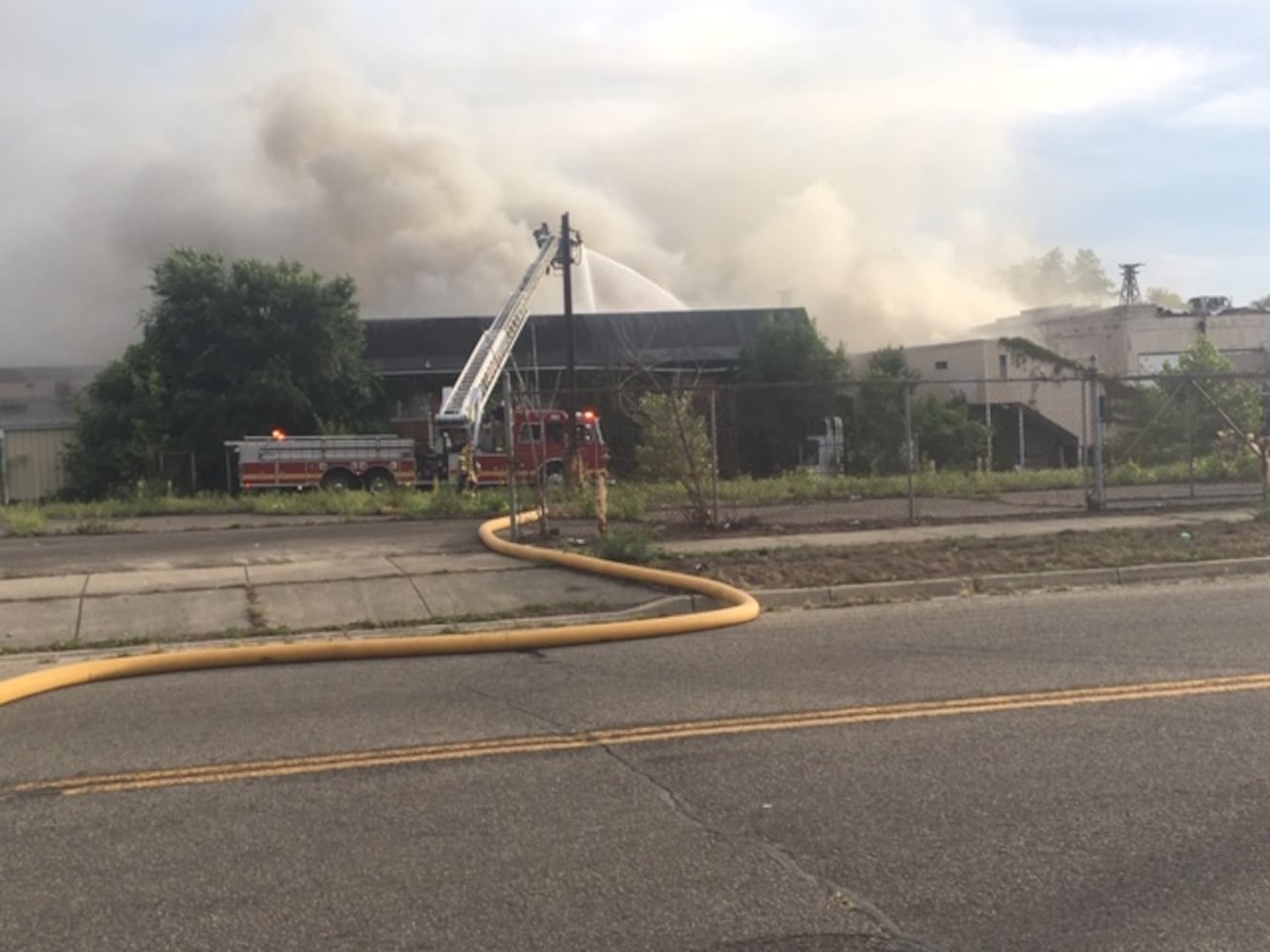 Abandoned factory fire in Springfield