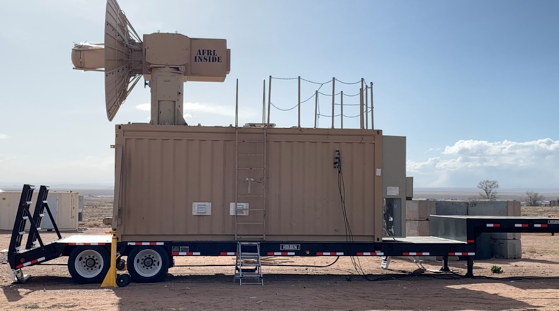 Using high-powered microwaves, AFRL's THOR system can disable enemy drones. Air Force photo