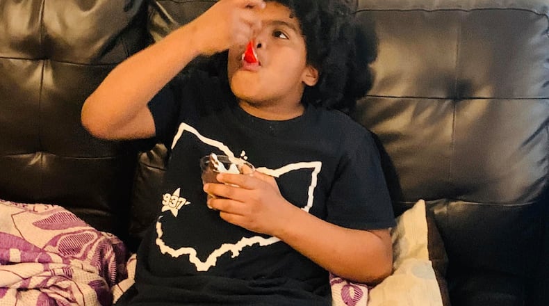 Myla Cardona-Jones  gave her 8-year-old son, Geo, a great review even though he ate off of her plate and ate the dessert himself.