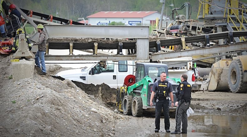 Clark County crews responded to Enon Sand and Gravel after a man fell in a hopper there in May. The incident resulted in his death.