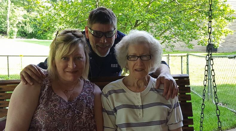 Jean Johnson and her children, Deb Wiltshire and Darrell Sexton.