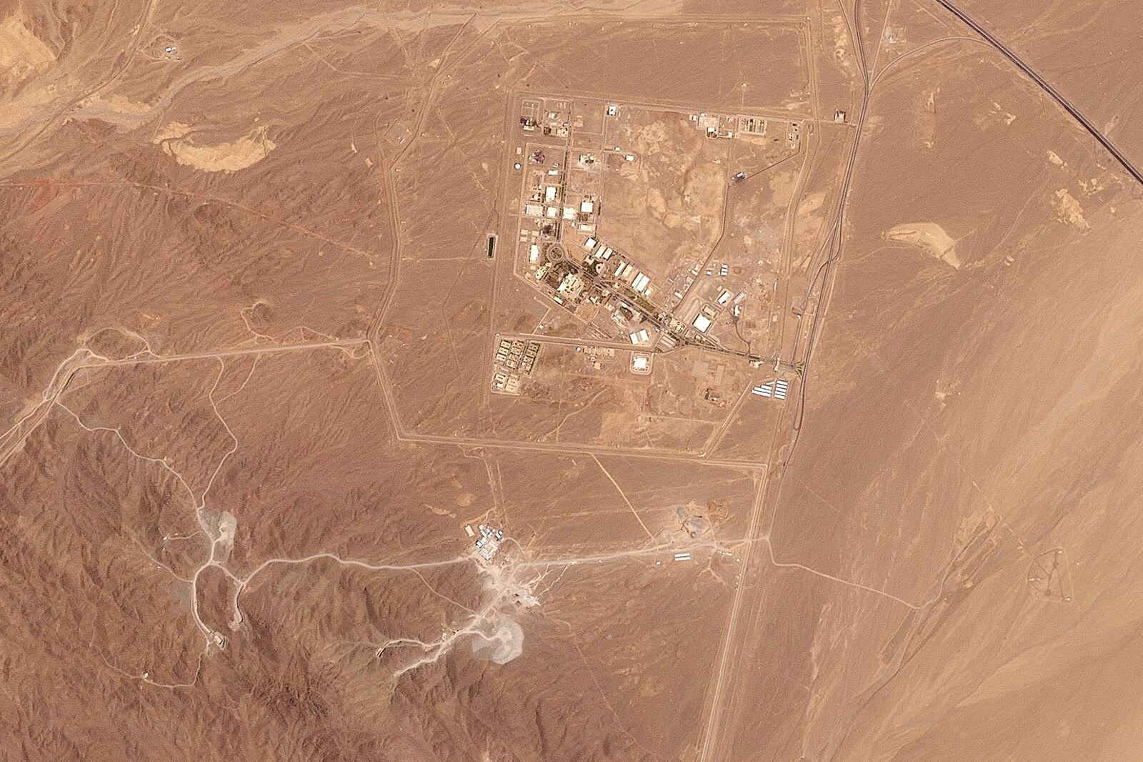 This satellite image from Planet Labs PBC shows the Natanz nuclear enrichment site in Iran after an Israeli strike Saturday, June 14, 2025. (Planet Labs PBC via AP)