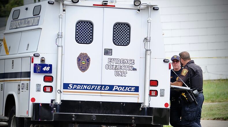 A possible shooting that may be a homicide occurred at Linden Ave., Springfield on Sunday, August 21, 2022. MARSHALL GORBY \STAFF