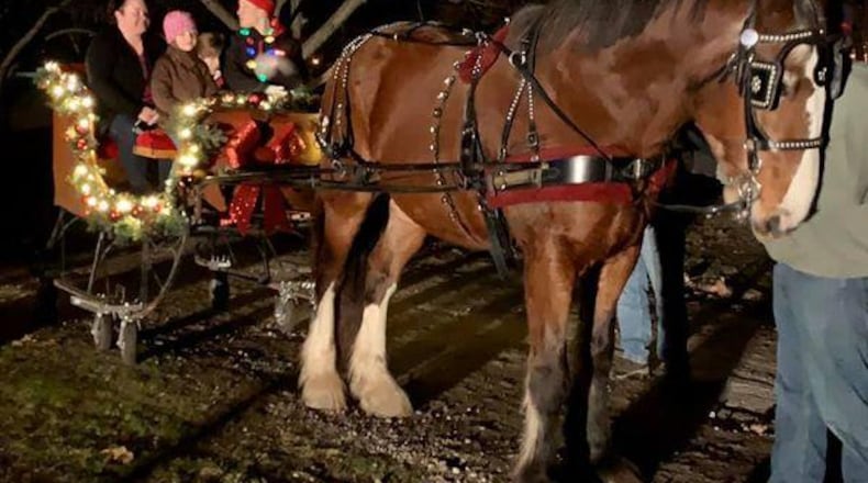 Horse-drawn sleigh rides will be one of the many options awaiting visitors to National Trail Parks and Recreation's Yuletide Celebration event, 5-8 p.m. Friday in Snyder Park./Contributed