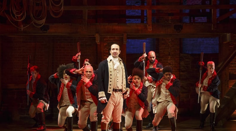 Lin-Manuel Miranda won’t be taking the stage in Cincinnati, but tickets for the touring production of his blockbuster musical go on sale Friday at 9 a.m. for performances at the Aronoff Center, Feb. 19-March 10. CONTRIBUTED/JOAN MARCUS