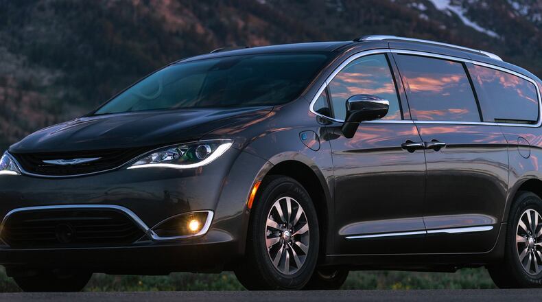 The 2019 Chrysler Pacifica Hybrid is the first electrified vehicle in the minivan segment and achieves more than 80 miles per gallon equivalent (MPGe) in electric-only mode, an all-electric range of more than 30 miles and a total range of more than 500 miles. (Chrysler photo)
