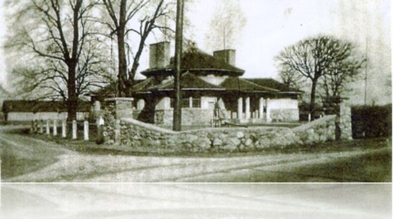 This photo of the rebuilt Olive Branch School dates from about 1920. Courtesy of Tecumseh Local Schools