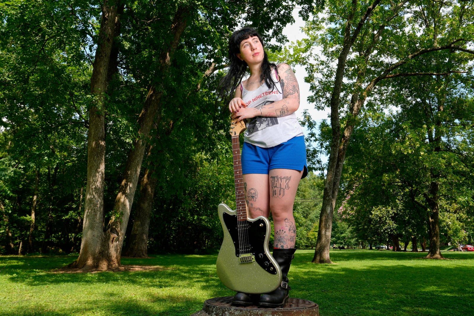 Karly Hartzman of the band Wednesday poses for a portrait on Wednesday, June 11, 2025, in Greensboro, N.C. (AP Photo/Chris Carlson)