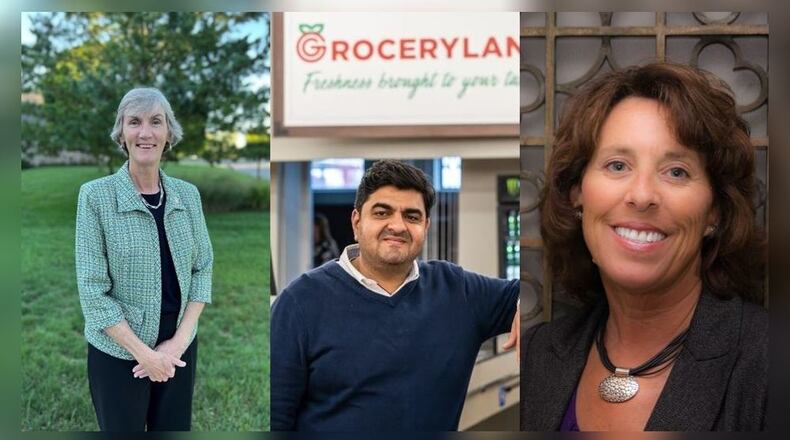 Peg Foley, Ravi Patel and Joy Rogers.