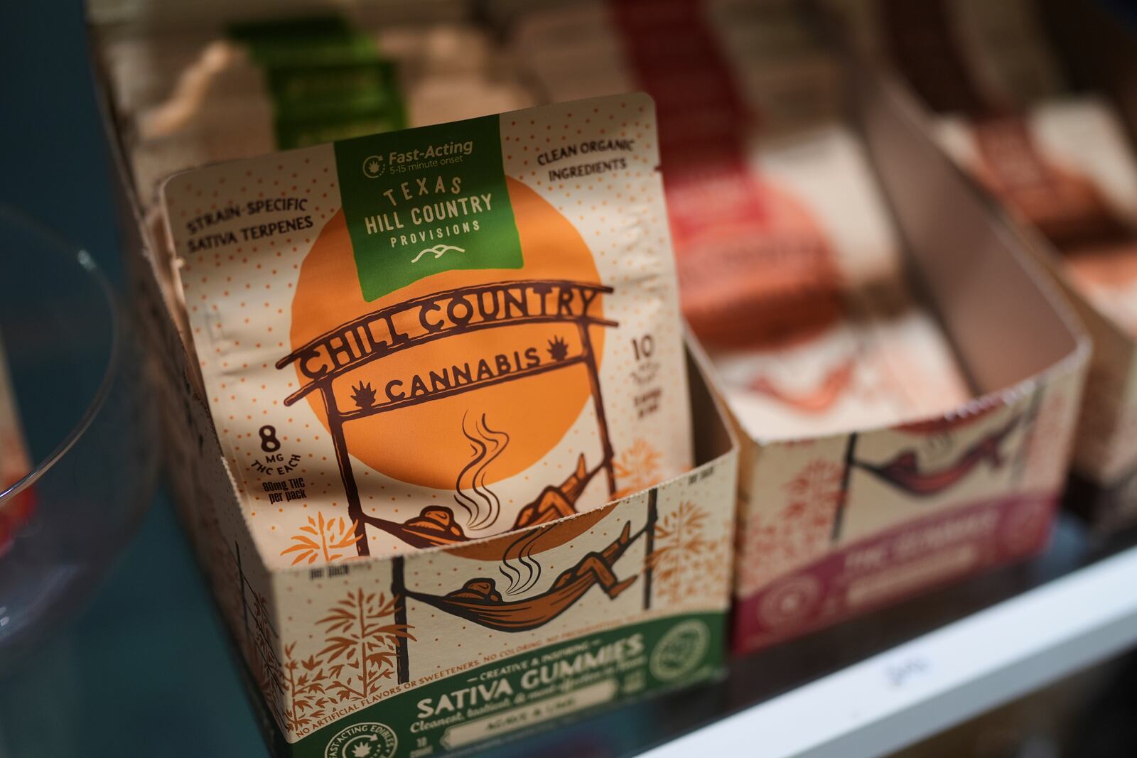 THC products that Texas lawmakers are seeking to ban are seen at the Dope Daughters dispensary, Thursday, May 29, 2025, in Austin, Texas. (AP Photo/Eric Gay)
