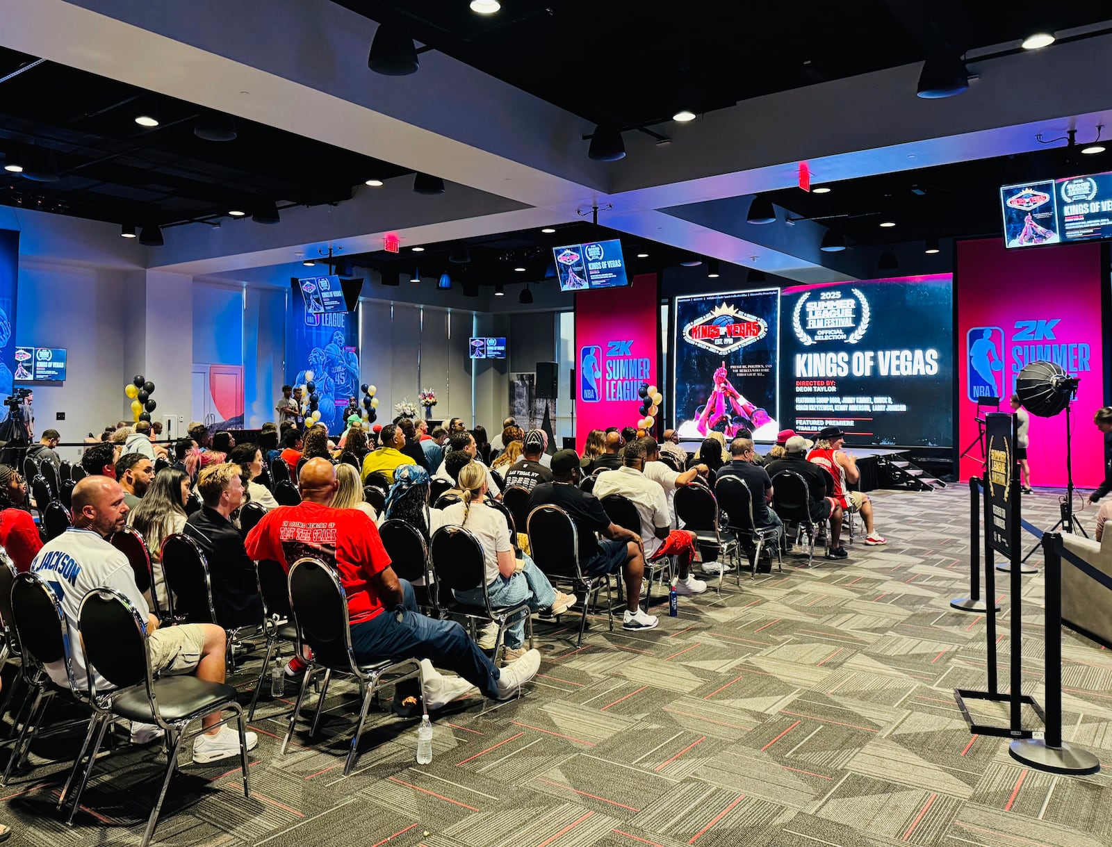 Attendees turnout for the Summer League Film Festival, Saturday, July 19, 2025, in Las Vegas (AP Photo/Jonathan Landrum Jr.)