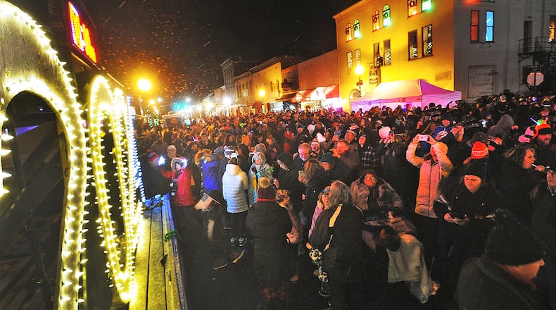 The annual Heritage of Flight Ball Drop will welcome in the New Year in downtown New Carlisle on Wednesday, Dec. 31. It's one of several ways to mark the celebrations in the area. MARSHALL GORBY\STAFF
