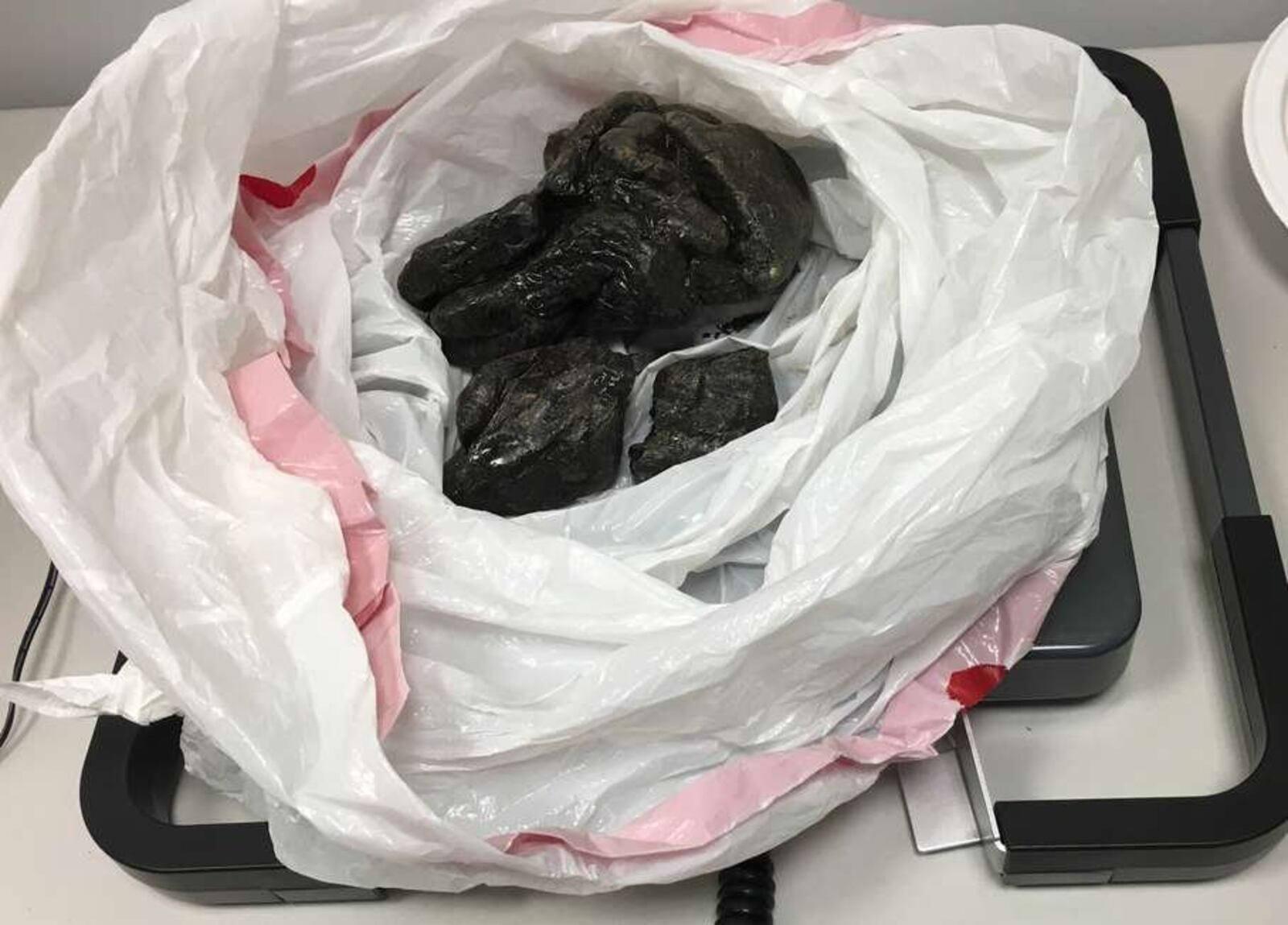 Black tar heroin weighing roughly one kilo was seized in a drug bust in Springfield, the largest seizure of this type of heroin in Springfield to date. Contributed photo
