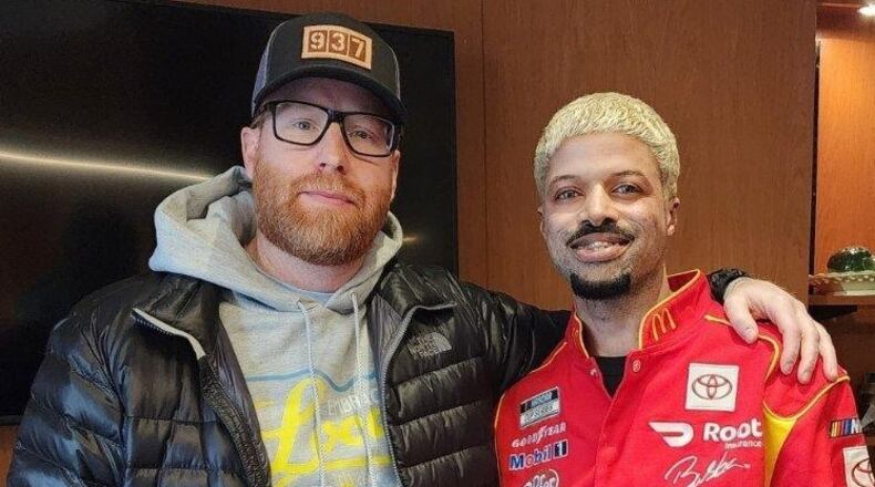 Ryan Ray, Food Fiends founder, with Mack Ramey the first recipient of the MacLuminate Award. CONTRIBUTED