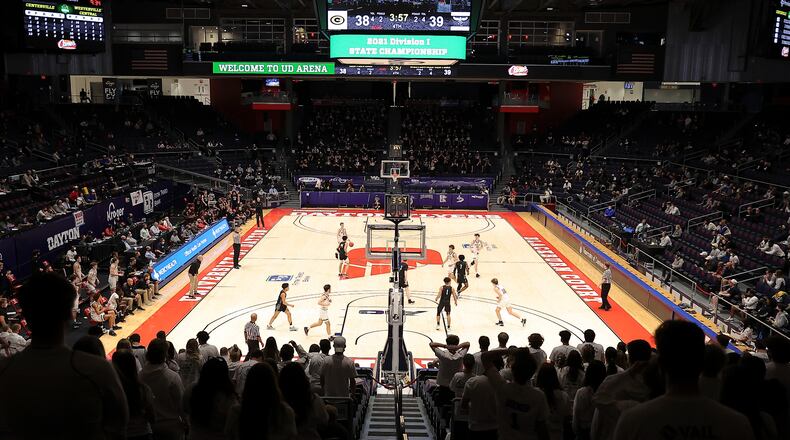 Centerville played Westerville Central in the Division I boys basketball state championship game at UD Arena. Michael Cooper/CONTRIBUTED