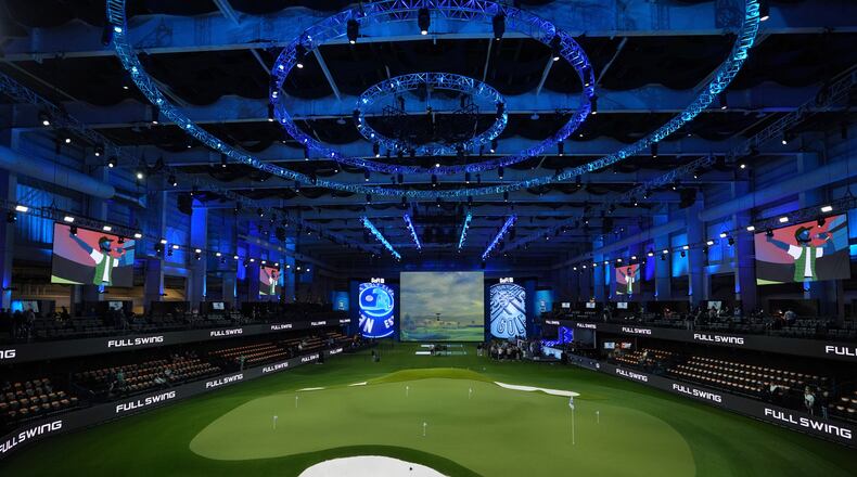 FILE - The SoFi Center is seen ahead of the inaugural match of the TMRW Golf League, between New York Golf Club and The Bay Golf Club, Tuesday, Jan. 7, 2025, in Palm Beach Gardens, Fla. (AP Photo/Rebecca Blackwell, File)