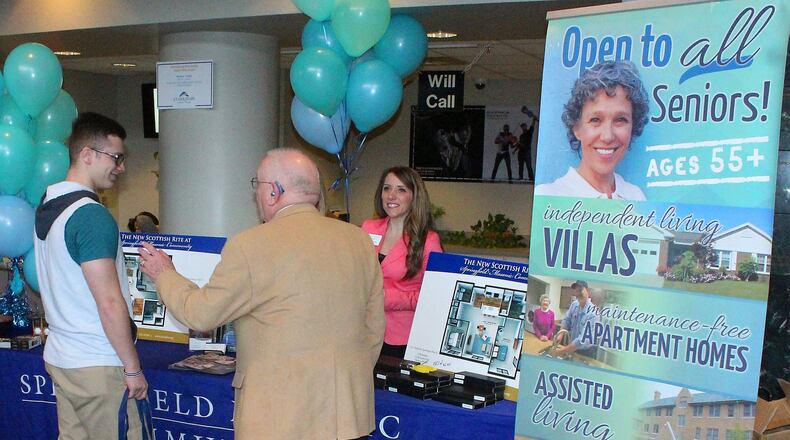 The Springfield Masonic Community was handing out information about their services at the Chamber of Greater Springfield’s business Expo. JEFF GUERINI/STAFF