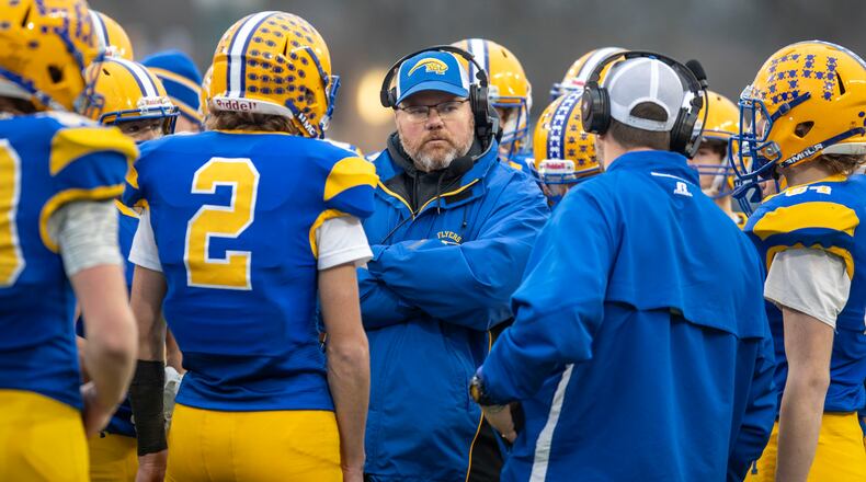 Marion Local defeated Dalton 38-0 in the Division VII state championship game in Canton on Dec. 2, 2023. Michael Cooper/CONTRIBUTED