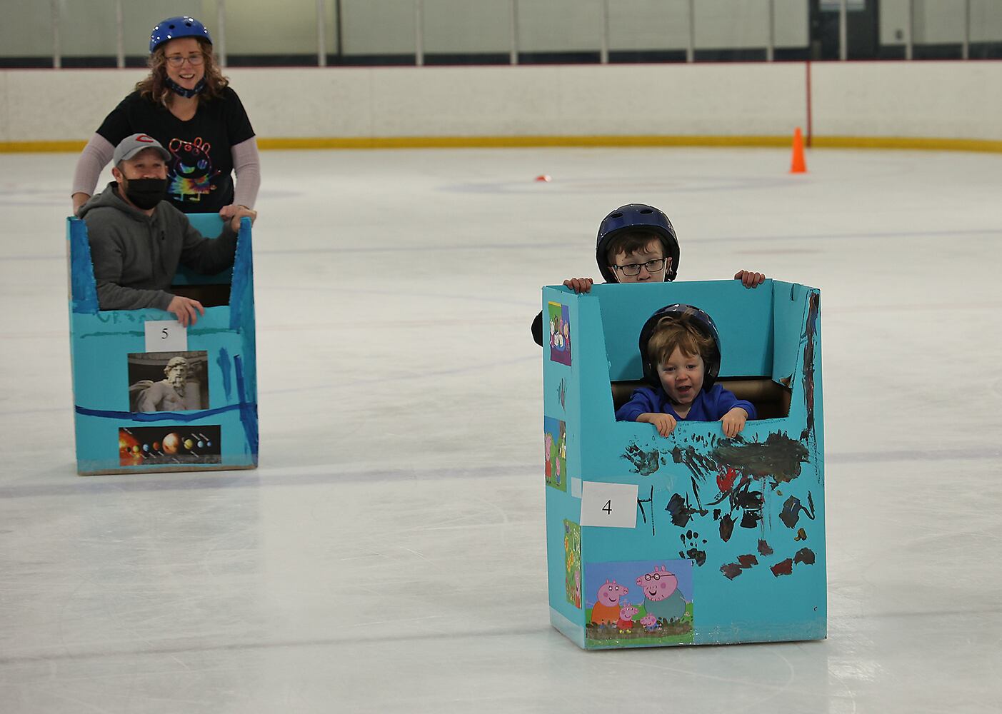032221 Cardboard Bobsled Races SNS