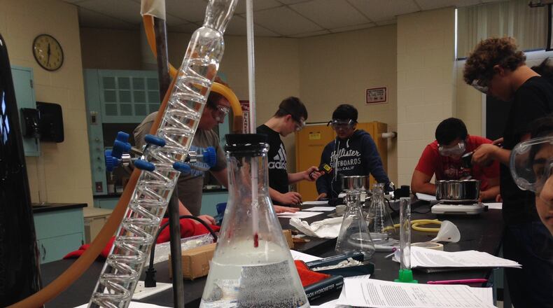 Kyle Taylor (Nightingale Montessori senior), Noah Limes (Northwestern Sr. High Grad), Gullzada Anwari (Catholic Central Grad), Logan Vermillion (Northeastern HS senior) and Anders Setty (Global Impact STEM Academy junior). Contributed photo