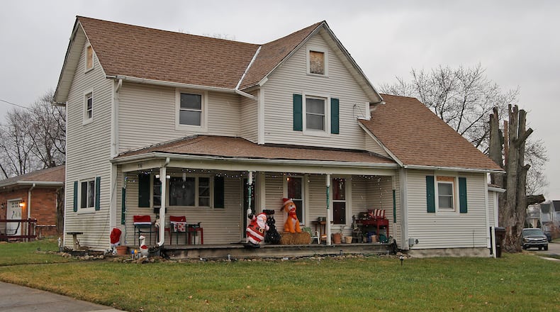A house in the 300 block of Montgomery Avenue in Springfield where a shooting occured over the weekend. BILL LACKEY/STAFF