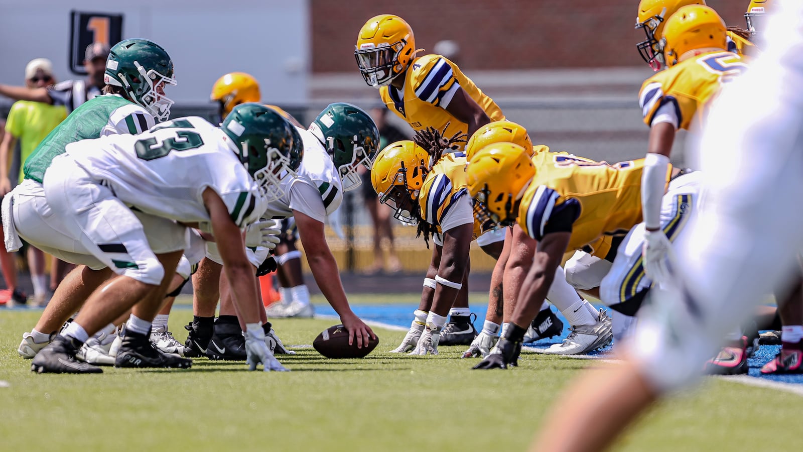 Several football scrimmages took place in Clark County on Saturday, including Miami East at Southeastern; Ponitz, Minster and Urbana at Shawnee; and Louisville Trinity at Springfield. MICHAEL COOPER / STAFF