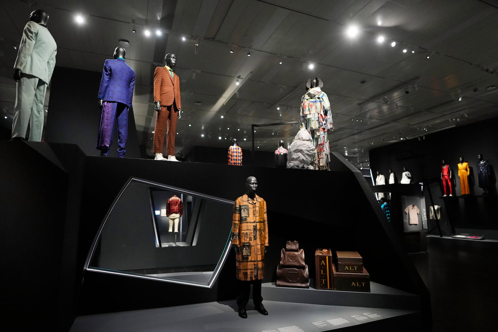 Designs are displayed at the Metropolitan Museum of Art's Costume Institute exhibition, "Superfine: Tailoring Black Style," on Saturday, May 3, 2025, in New York. (Photo by Charles Sykes/Invision/AP)