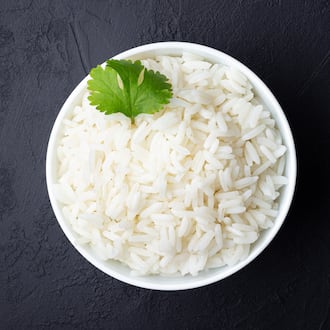 White rice is good for people with certain digestive issues and those who cannot digest fiber rich foods well. ISTOCK