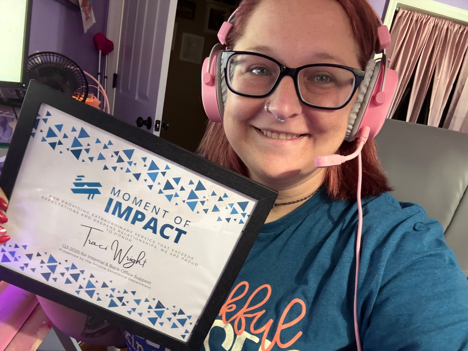 Traci Wright of Springfield recently saved the life of one of her out-of-state mortgage clients by calling a welfare check on the client after Traci noticed something was off in their phone conversation and it turned out that the client had a medical emergency. She said helping her client gave her a renewed sense of purpose and a desire to keep helping people after her son's death nearly two years ago. CONTRIBUTED