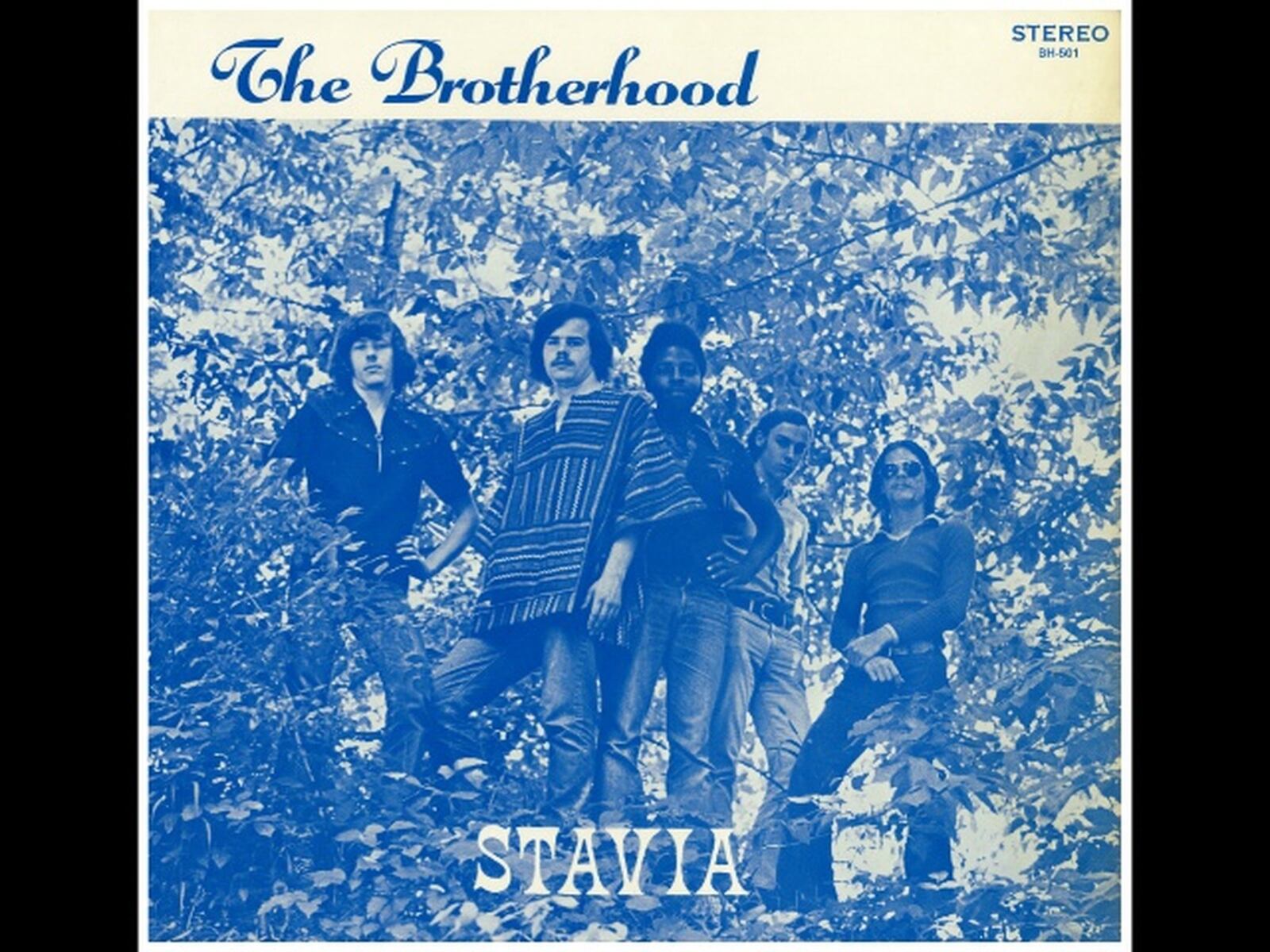 Band members of The Brotherhood included, from left, Donny Hoskins on drums; Jeff Hanson guitar and vocals; John Hurd on Hammond organ, electric piano and vocals; MJ Coe on flute, guitar and vocals; and Bill Fairbanks on bass guitar piano and vocals. The 1972 album, “Stavia,” is being re-released.