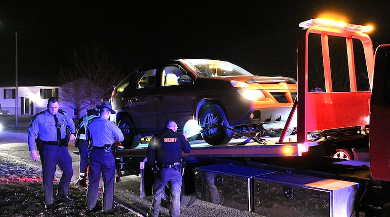 A couple were drinking when the passenger of the car opened the door and was thrown underneath and ran over on Caldwell Circle in Park Layne Monday March 14, 2022. MARSHALL GORBY\STAFF